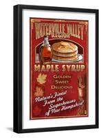 Waterville Valley Region, New Hampshire - Maple Syrup Sign-Lantern Press-Framed Art Print