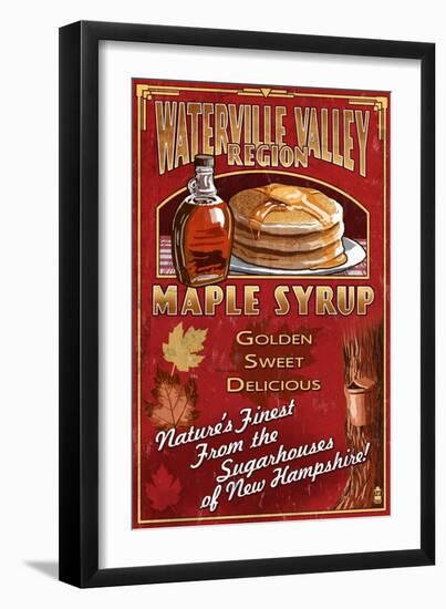 Waterville Valley Region, New Hampshire - Maple Syrup Sign-Lantern Press-Framed Art Print