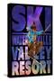 Waterville Valley Resort, NH - Milky Way Skier-Lantern Press-Stretched Canvas