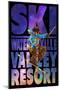 Waterville Valley Resort, NH - Milky Way Skier-Lantern Press-Mounted Art Print