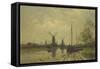 Waterway Near the Baarsjes, Amsterdam-Jan Hillebrand Wijsmuller-Framed Stretched Canvas