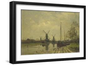 Waterway Near the Baarsjes, Amsterdam-Jan Hillebrand Wijsmuller-Framed Art Print