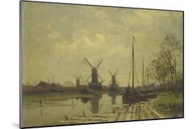 Waterway Near the Baarsjes, Amsterdam-Jan Hillebrand Wijsmuller-Mounted Art Print