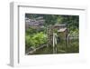 Waterwheel on the river in the Dong village, Zhaoxing, Guizhou Province, China.-Keren Su-Framed Photographic Print