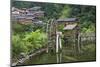 Waterwheel on the river in the Dong village, Zhaoxing, Guizhou Province, China.-Keren Su-Mounted Photographic Print