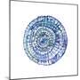 Watery Blue Mandala 1-Lora Gold-Mounted Art Print