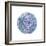 Watery Blue Mandala 2-Lora Gold-Framed Art Print