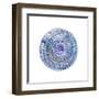 Watery Blue Mandala 2-Lora Gold-Framed Art Print