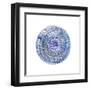 Watery Blue Mandala 2-Lora Gold-Framed Art Print