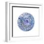 Watery Blue Mandala 2-Lora Gold-Framed Art Print