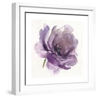 Watery Plum Bloom 1-Sandra Smith-Framed Art Print