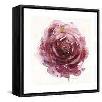 Watery Red Bloom 1-Sandra Smith-Framed Stretched Canvas