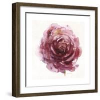 Watery Red Bloom 1-Sandra Smith-Framed Art Print