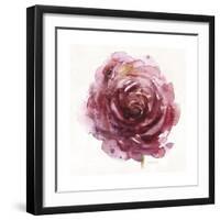 Watery Red Bloom 1-Sandra Smith-Framed Art Print