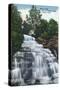 Watkins Glen, New York - Hector Falls near Seneca Lake View-Lantern Press-Stretched Canvas