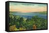 Watkins Glen, New York - Seneca Lake View-Lantern Press-Framed Stretched Canvas