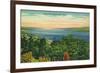 Watkins Glen, New York - Seneca Lake View-Lantern Press-Framed Premium Giclee Print