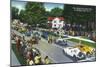 Watkins Glen, New York - Starting Line at the Grand Prix Auto Race-Lantern Press-Mounted Art Print