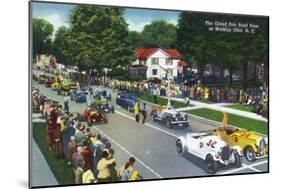 Watkins Glen, New York - Starting Line at the Grand Prix Auto Race-Lantern Press-Mounted Art Print