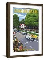 Watkins Glen State Park, New York - Grand Prix Starting Line-Lantern Press-Framed Art Print