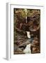 Watkins Glen State Park, New York - Minnehaha Falls-Lantern Press-Framed Art Print