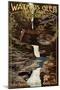 Watkins Glen State Park, New York - Minnehaha Falls-Lantern Press-Mounted Art Print