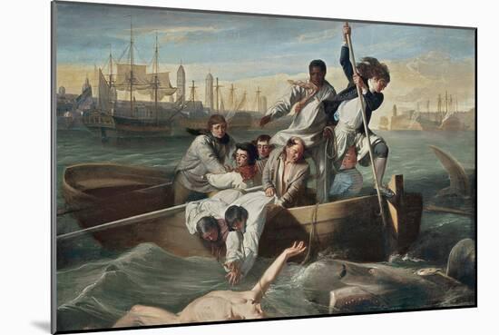 Watson and the Shark-John Singleton Copley-Mounted Art Print