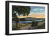 Watsonville, California - View of Pinto Lake-Lantern Press-Framed Art Print