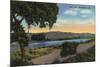 Watsonville, California - View of Pinto Lake-Lantern Press-Mounted Art Print