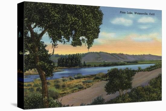 Watsonville, California - View of Pinto Lake-Lantern Press-Stretched Canvas