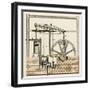 Watt's Steam Engine Circa 1765-W. Weiler-Framed Art Print