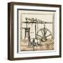 Watt's Steam Engine Circa 1765-W. Weiler-Framed Art Print
