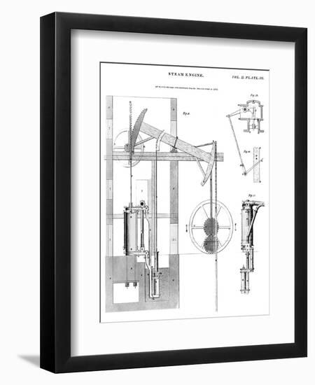 Watt's Steam Engine, Historical Artwork-Library of Congress-Framed Photographic Print