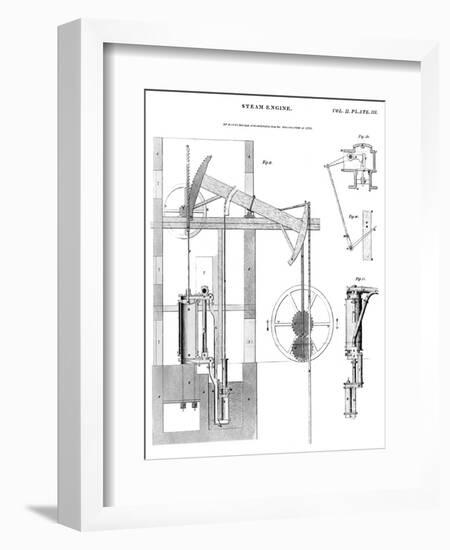 Watt's Steam Engine, Historical Artwork-Library of Congress-Framed Photographic Print