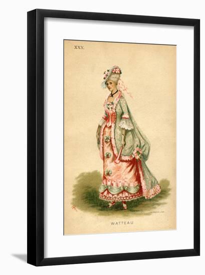 Watteau Fancy Dress Costume-null-Framed Art Print