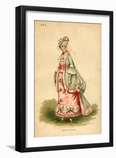 Watteau Fancy Dress Costume-null-Framed Art Print