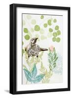 Wattlebird and Pincushion Protea-Trudy Rice-Framed Art Print