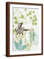 Wattlebird and Pincushion Protea-Trudy Rice-Framed Art Print