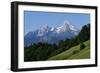 Watzmann Mountain, 2713m, Berchtesgaden, Upper Bavaria, Bavaria, Germany, Europe-Hans-Peter Merten-Framed Photographic Print