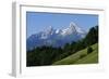 Watzmann Mountain, 2713m, Berchtesgaden, Upper Bavaria, Bavaria, Germany, Europe-Hans-Peter Merten-Framed Photographic Print