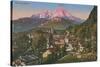 Watzmann Mountain in Berchtesgaden, Germany. Postcard Sent in 1913-German photographer-Stretched Canvas