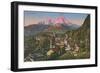 Watzmann Mountain in Berchtesgaden, Germany. Postcard Sent in 1913-German photographer-Framed Giclee Print