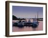 Waubaushene harbor at sunset, Ontario, Canada-null-Framed Premium Photographic Print