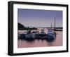 Waubaushene harbor at sunset, Ontario, Canada-null-Framed Premium Photographic Print