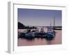 Waubaushene harbor at sunset, Ontario, Canada-null-Framed Premium Photographic Print