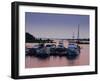 Waubaushene harbor at sunset, Ontario, Canada-null-Framed Photographic Print