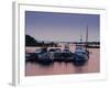 Waubaushene harbor at sunset, Ontario, Canada-null-Framed Photographic Print