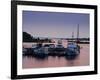 Waubaushene harbor at sunset, Ontario, Canada-null-Framed Photographic Print