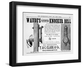 Waude's Patented Knocker Bell-Hare-Framed Art Print