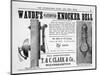 Waude's Patented Knocker Bell-Hare-Mounted Art Print